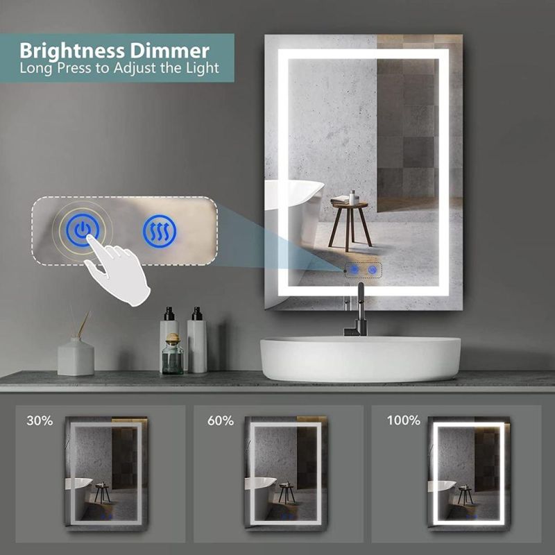 China LED Mirror for Bathroom with Lights ED Vanity Backlit Wall Mounted Mirrors