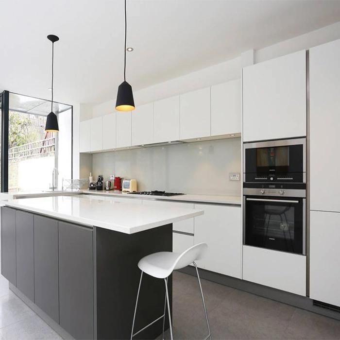 New Fashion Customized Modern High Gloss White Paint MDF Board Lacquer Kitchen Cabinets Furniture