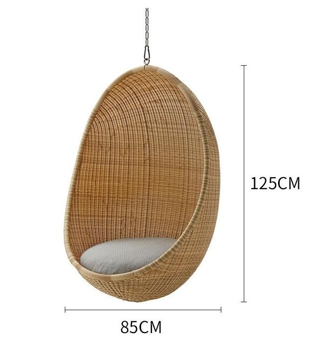 Hotel Furniture Rattan Wicker Swing Chair Modern Patio Hanging Chair Chaise Lounge Outdoor Garden Furniture