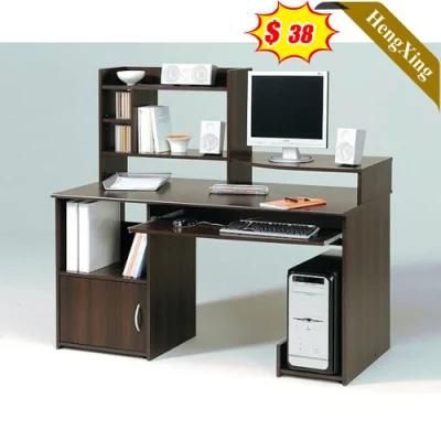 Modern Design Log Mixed White Color Wooden Office Furniture School Student Storage Computer Table with Cabinet