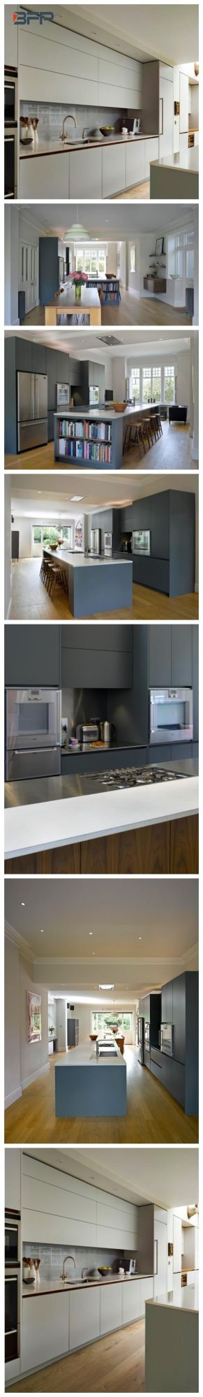 Customized Cupboards Modern Kitchen Melamine Kitchen Cabinet Furniture