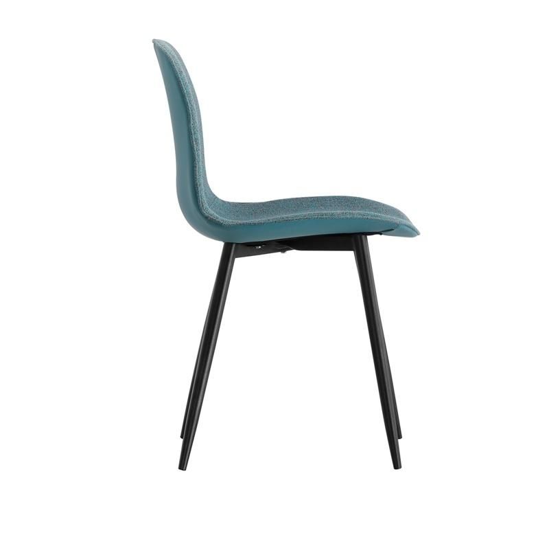 Modern Factory Price Colorful General Use Home Furniture Cheap Metal Legs PU Seat Plastic Dining Room Chair