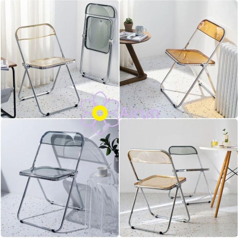 Transparent Stackable Plastic Crystal Lucite Dining Clear Chair Cafe Seating Cadeiras Banquet Chair