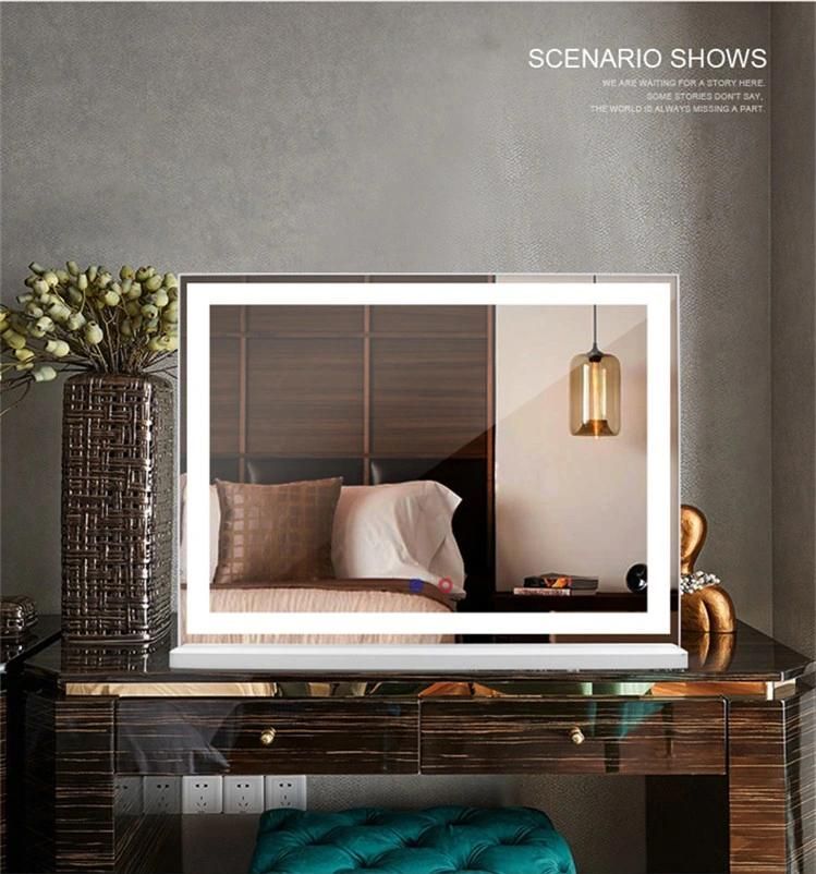 Top-Rank Selling Desktop LED Mirror with Touch Sensor LED Bathroom Mirror
