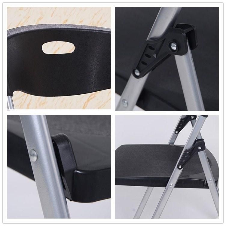 Plastic Folding Chair with Reinforced Metal Frame