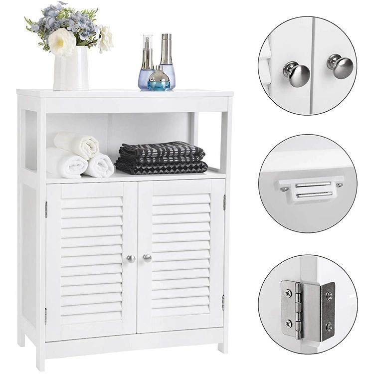 2022 Hot Selling Modern Style White Bathroom Cabinet Corner Unit Toilet Paper Storage Cabinet