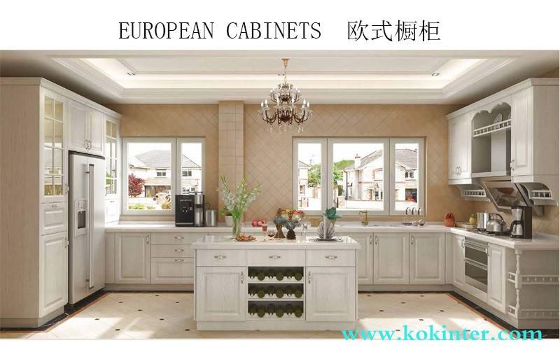 MDF/MFC/Plywood Particle Board European Kitchen Cabinets of Kok007