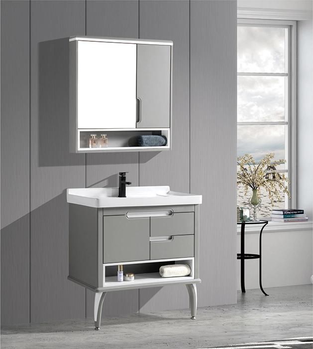 Hangzhou Factory Wholesale New Design Modern Classic Bathroom Cabinet Bathroom Vanity with Mirror Cabinet