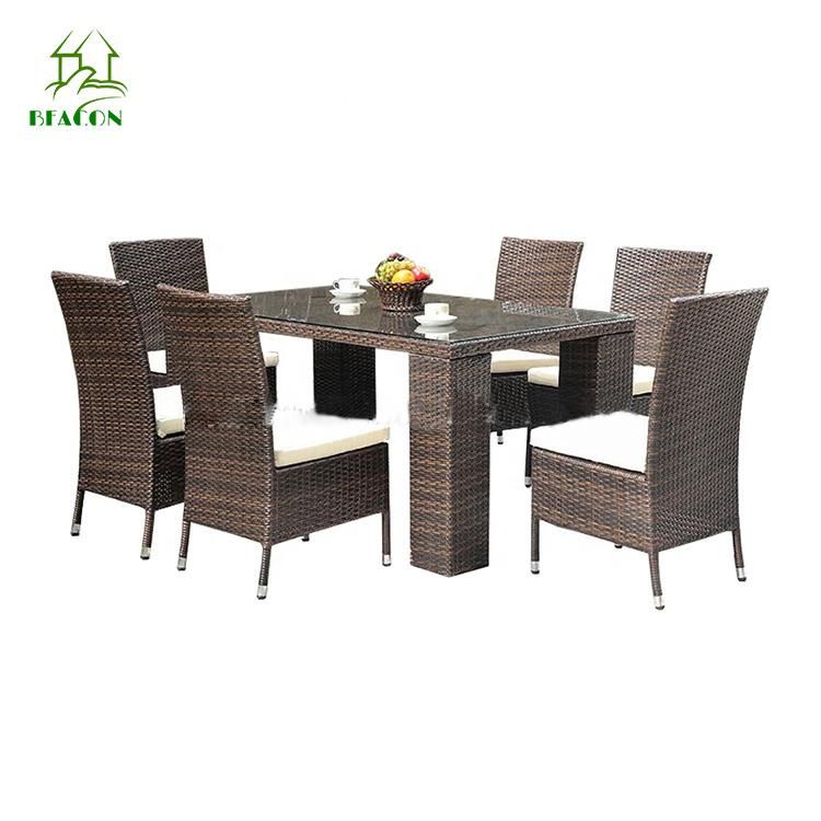 Garden Patio Modern Design Dining Table 4 Seats Chairs Leisure Party Outdoor Furniture Set