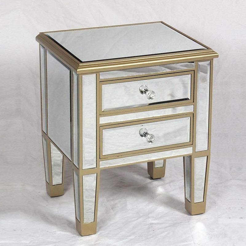 fashion Modern Design Bedside Cabinet Mirrored Furniture