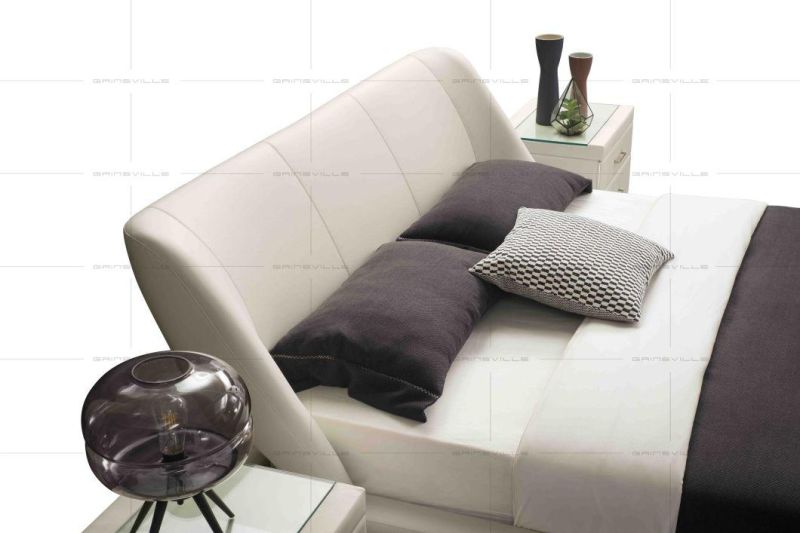 Bedroom Furniture New Collection Modern Leather Bed in Italian Style Gc1713