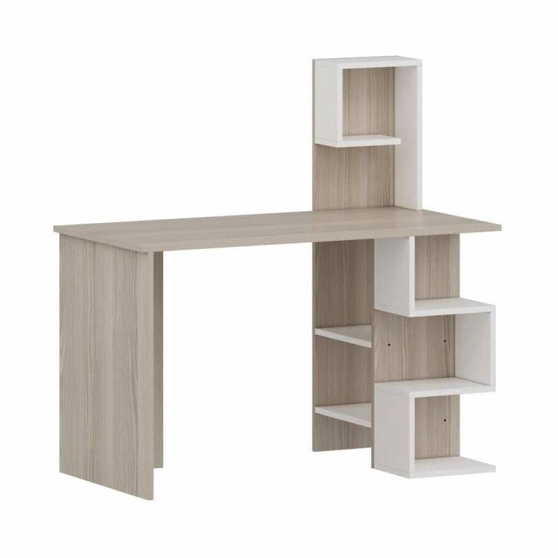 Writing Desk - Computer Workstation - Home Desk - Bookshelf with Modern Design