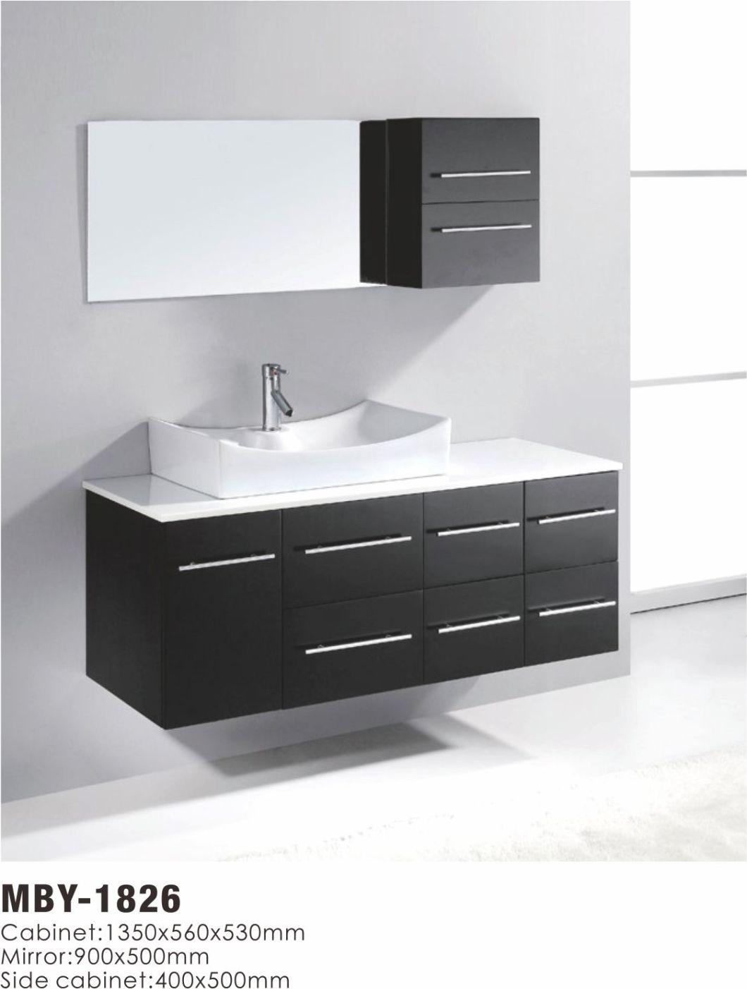 Hot Sale High Gloss White MDF Bathroom Furniture with Mirror Cabinet