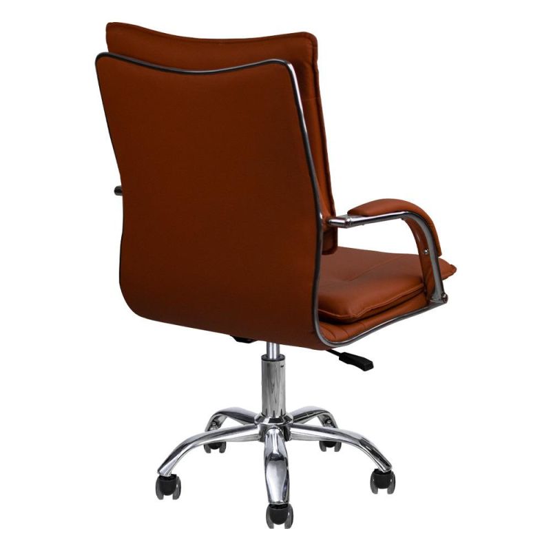 Lisung Modern High Back Chrome Based Leather Office Chair