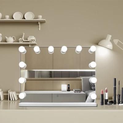 Beauty Salon Make up Beautiful Hollywood LED Dressing Mirror with Charging Power