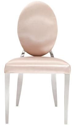 Beige Chair Manufacturer Wholesale Metal Round Back Restaurant Dining Banquet Chair