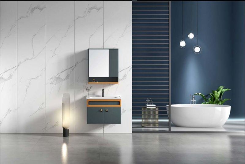Hangzhou Wholesale Home Use Wall-Mounted Bathroom Furniture Set with Waterproof Storage Mirror Sink