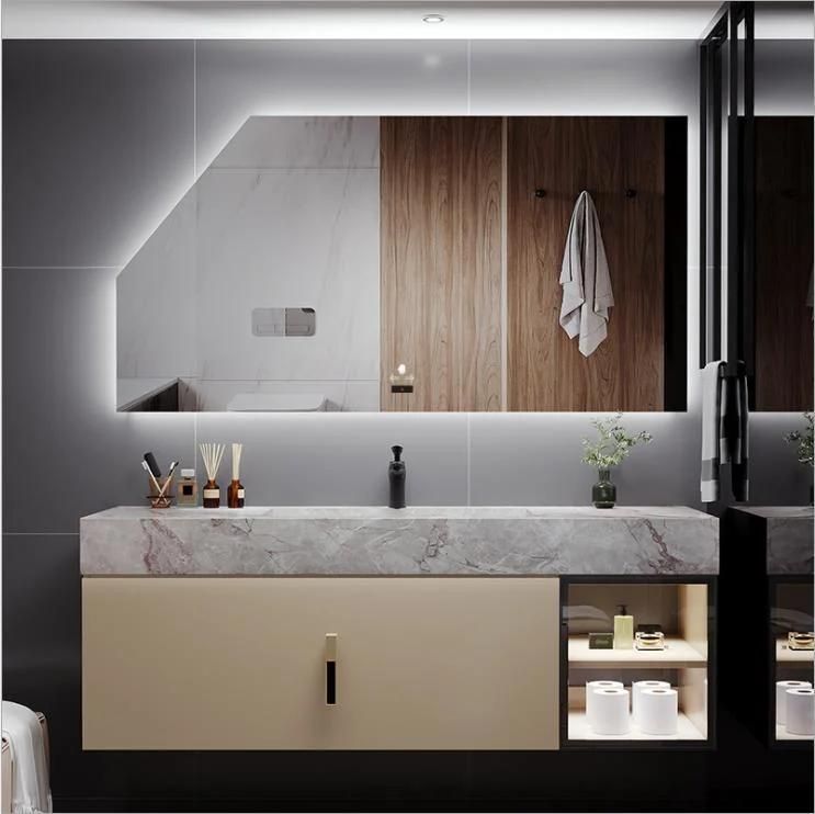 Nordic Modern Simple Bathroom Vanity Combination Light Luxury Rock Board Bathroom Vanity