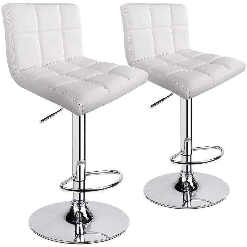 High-End Modern Design Hotel Gold Metal Iron Legs Bar Stool High Commercial Armrest Bar Chair for Barpu Leather