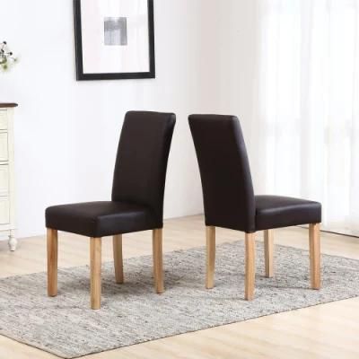 Best Selling PU Leather Kd Modern Rubber Wood Dining Room Chair