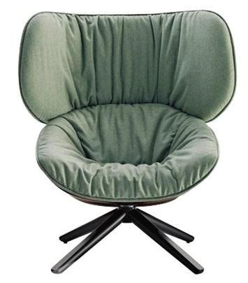 Luxury Hotel Lobby Furniture Fiberglass Upholstery Tabanon Lounge Chair