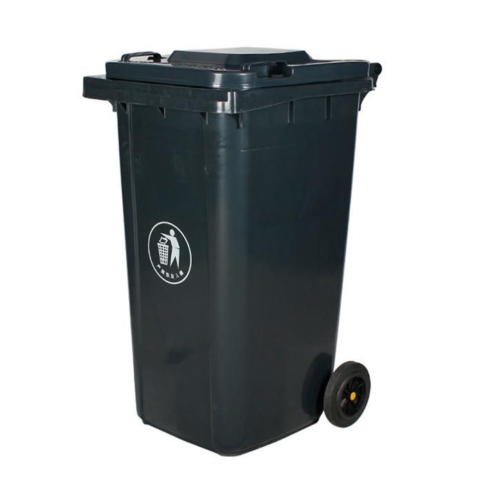 Outdoor Thick Plastic Trash Can, Outdoor Trash Can with Cover, Outdoor Community Restaurant Park Hotel Factory Wheeled Trash Can