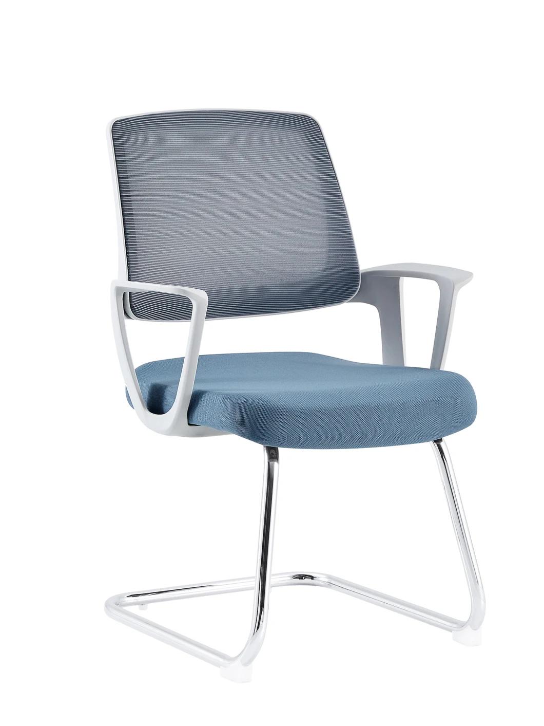 White Nylon Frame Office Visitor Mesh Chair for Staff