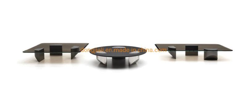 Modern Glass Living Room Coffee Table Round