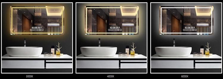 OEM/ODM Illuminated LED Bathroom Mirror 800 X 600 mm Wall Mounted Backlit Light Makeup Mirror China Factory