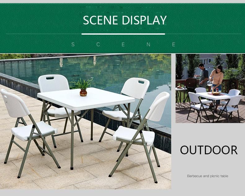 Portable Modern Garden Furniture Sets Plastic Folding Table and Chair