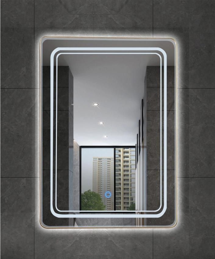 Custom Decorative Wall Large Size Defogger LED Bathroom Mirror