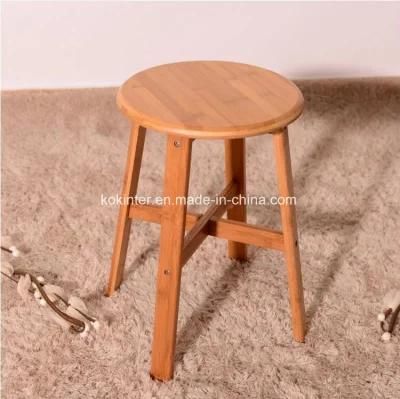 4 Legs Bamboo Round Stool Bamboo Plywood Bamboo Stool