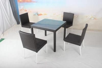 Chinese Modern Garden Home Hotel Patio Wicker Dining Chair and Table Furniture Set