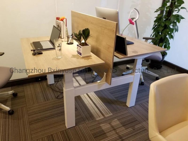 Modern Furniture 4 Legs Electric Standing Desk / Adjustable Height Desk Set