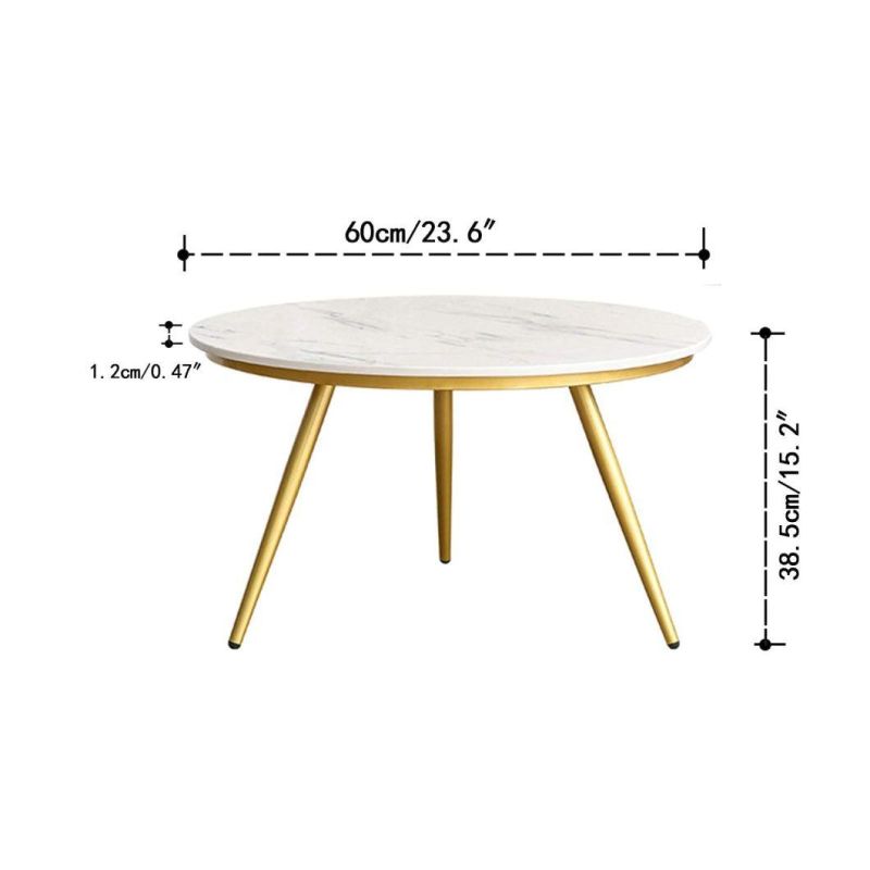 Coffee Table Gold Modern Decorative Table Circular Nesting