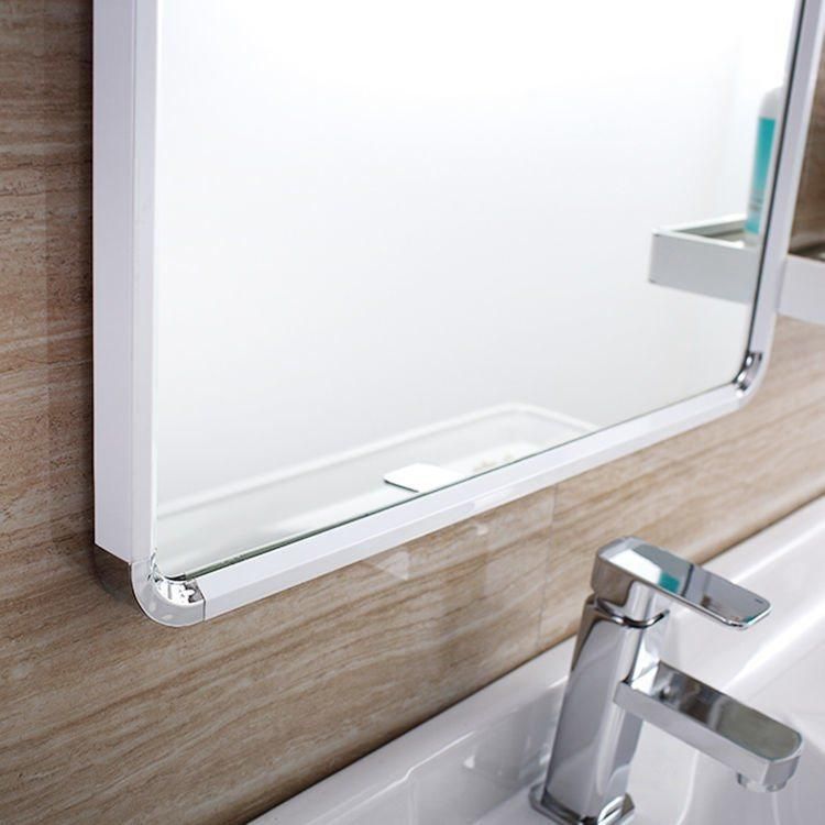 Non Modern Satin Steel Bathroom Cabinet