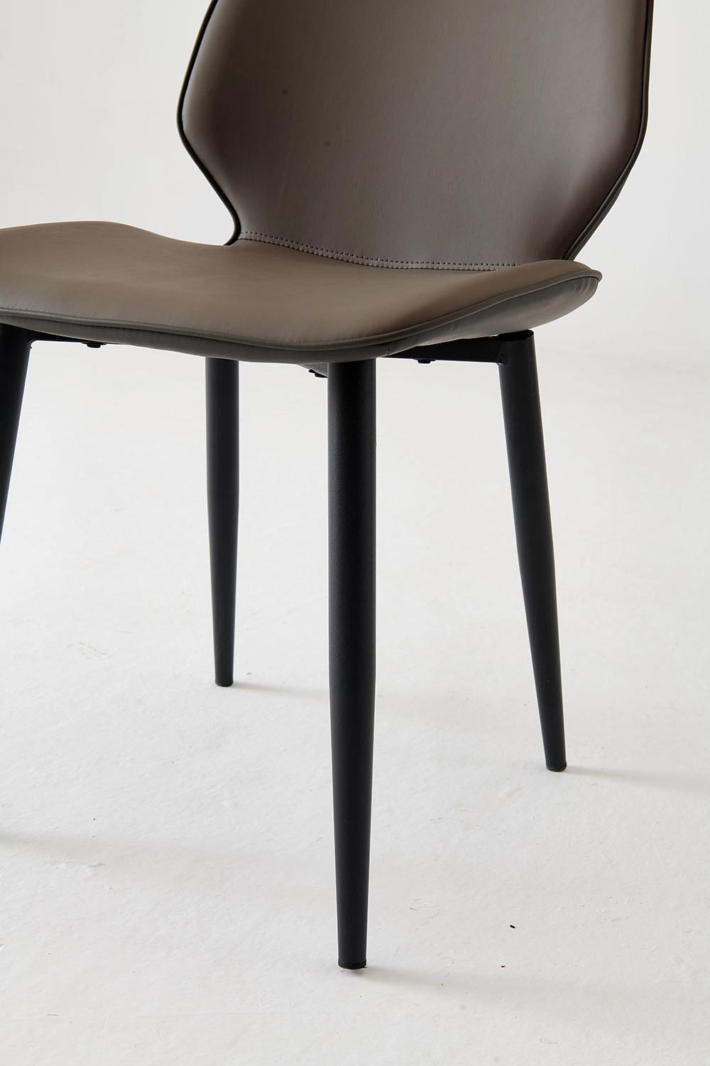 Modern Grey Shell-Shaped Dining Chair