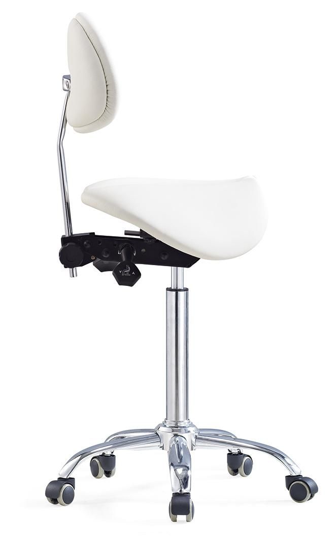 Ergonomic Split Seat Style Backrest Saddle Stool with Two Tilting Option