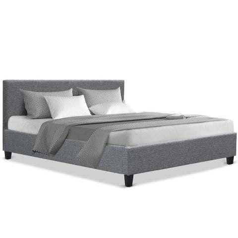 Nova Modern Bedroom Furniture Grey Queen Size Fabric Beds Headboard King Size Bed