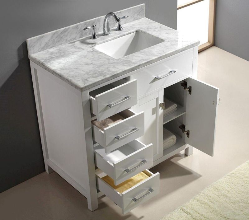 36inch Soft Closing White Modern Bathroom Vanity