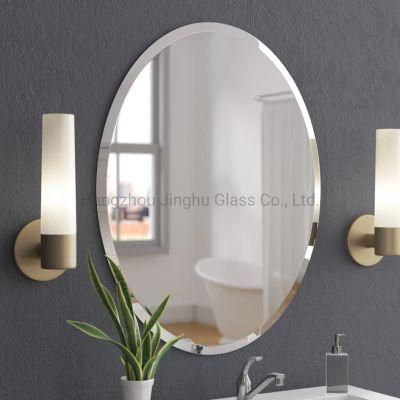 3mm 4mm 5mm 6mm Home Mirror Wholesale Wall Mounted Frame Frameless Beveled Mirror Round Decorative Mirror Bathroom Mirror