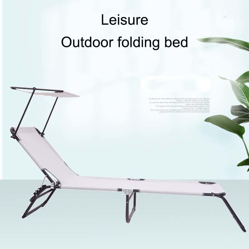 Outdoor Camping Folding Bed Siesta Lounge Portable Travel Beach Bed