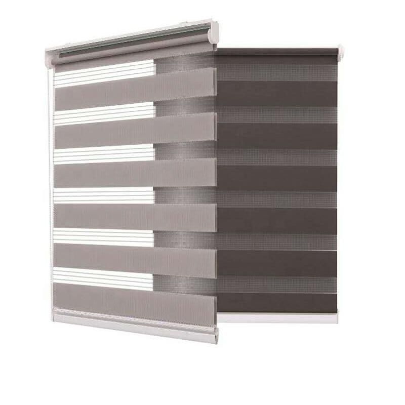 Roller Blinds Zebra White Grey Black