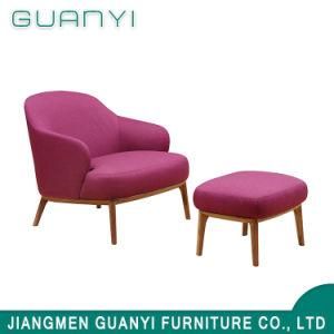 Leisure Wooden Leg High Back Armchair Living Room Hotel Furniture