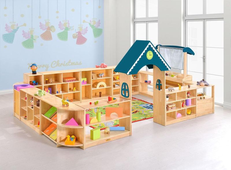 Preschool Display Wooden Kids Rack