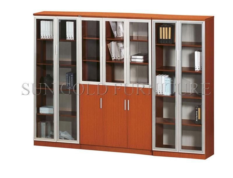 Modern Wooden Glass Door Filing Cabinet (SZ-FC020)