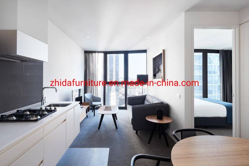 Foshan Customized Wooden Contemporary Villa Apartment Hotel Bedroom Furniture