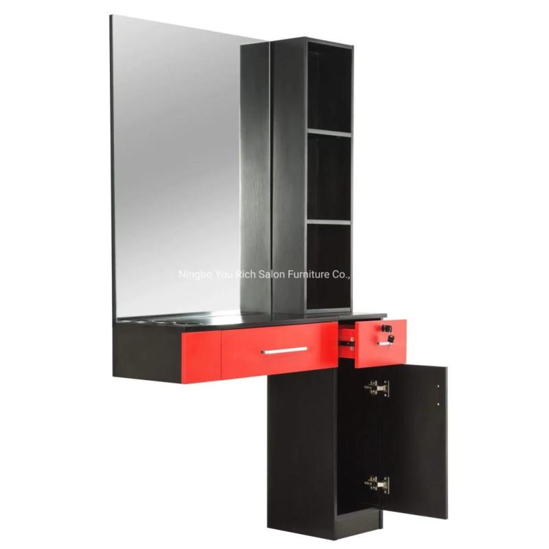 Barberpub Salon Station Hair Styling with Mirror Beauty Salon SPA Cabinet