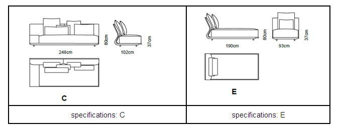 China Factory Manufacture Modern Fabric Sofa