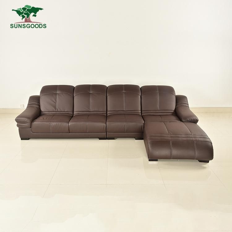 Modern Leisure Living Room Corner Sectional Leather Seating Room Sofa